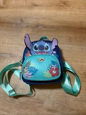 Disney Stitch Teal Mini Backpack Purse
